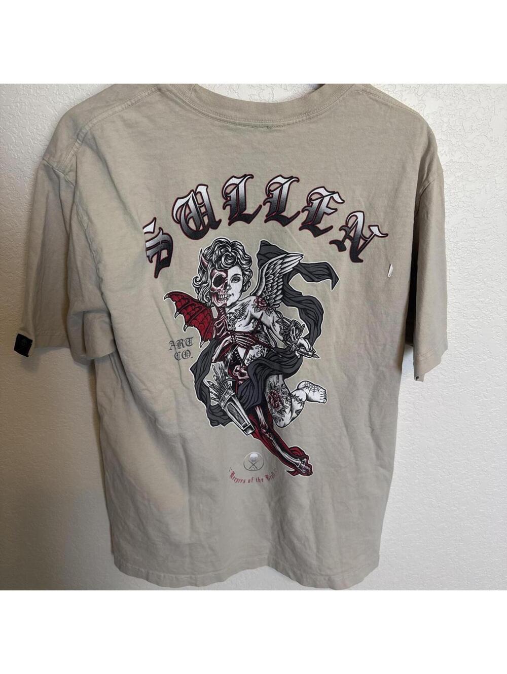 Sullen Art Collective Devil Tattoo Grunge Graphic Tee, Large